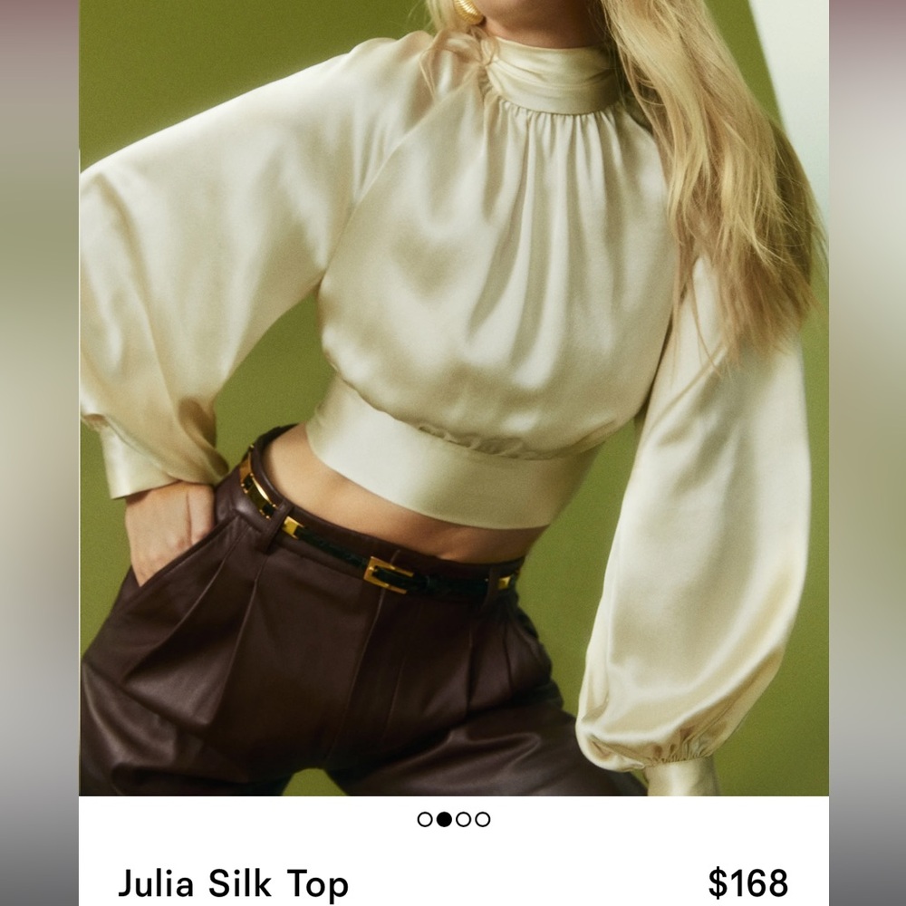 Reformation Julia Silk Top